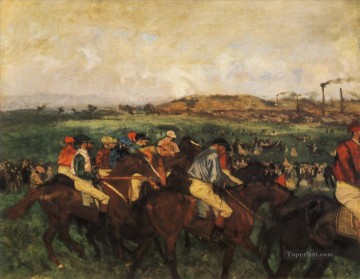 gentlemen jockeys before the start 1862 Edgar Degas Oil Paintings